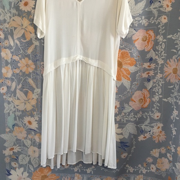 James Perse Pleated Gauze Midi Dress 1 - Picture 4 of 7